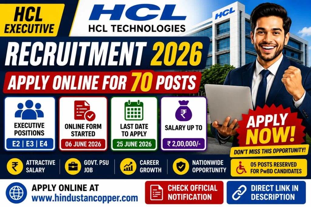 HCL Executive Recruitment 2026